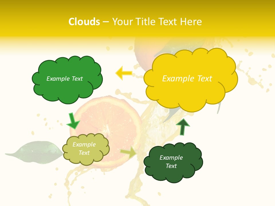 Splashing Succulent Spray PowerPoint Template
