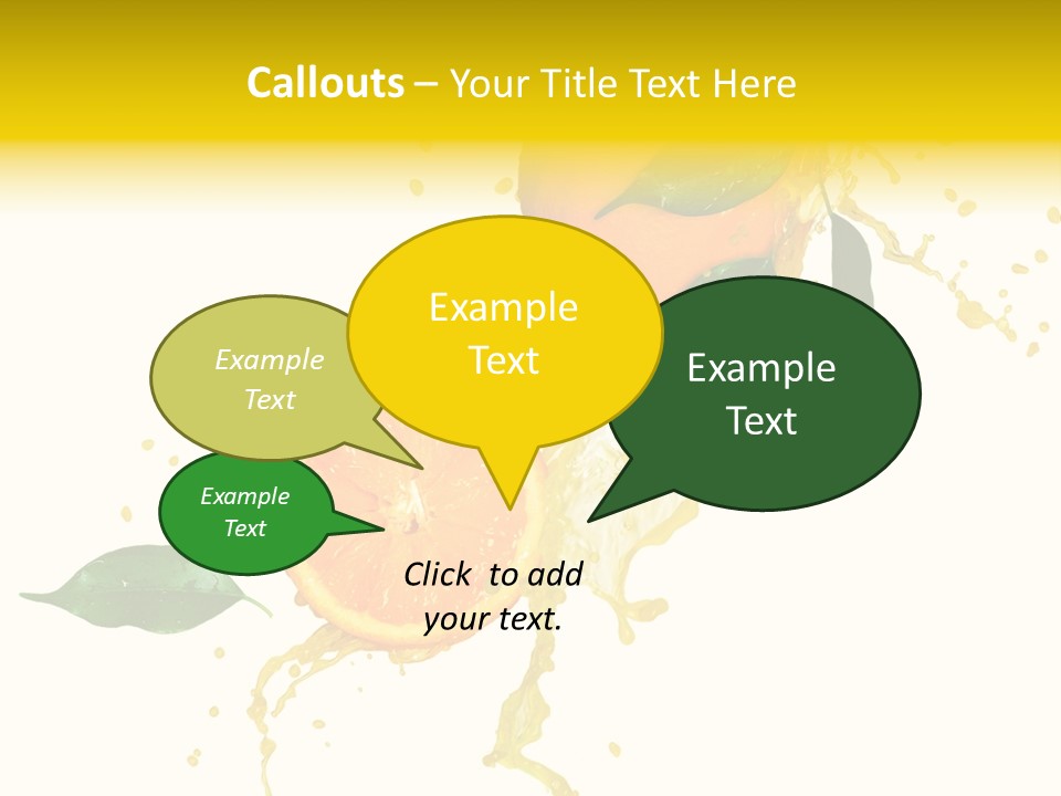 Splashing Succulent Spray PowerPoint Template