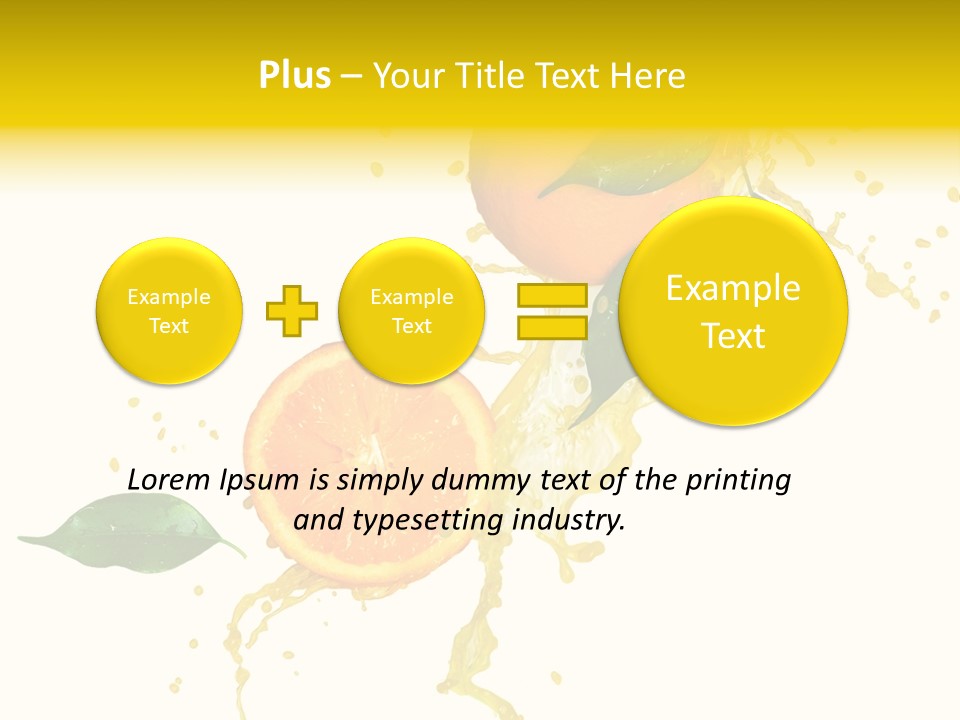 Splashing Succulent Spray PowerPoint Template
