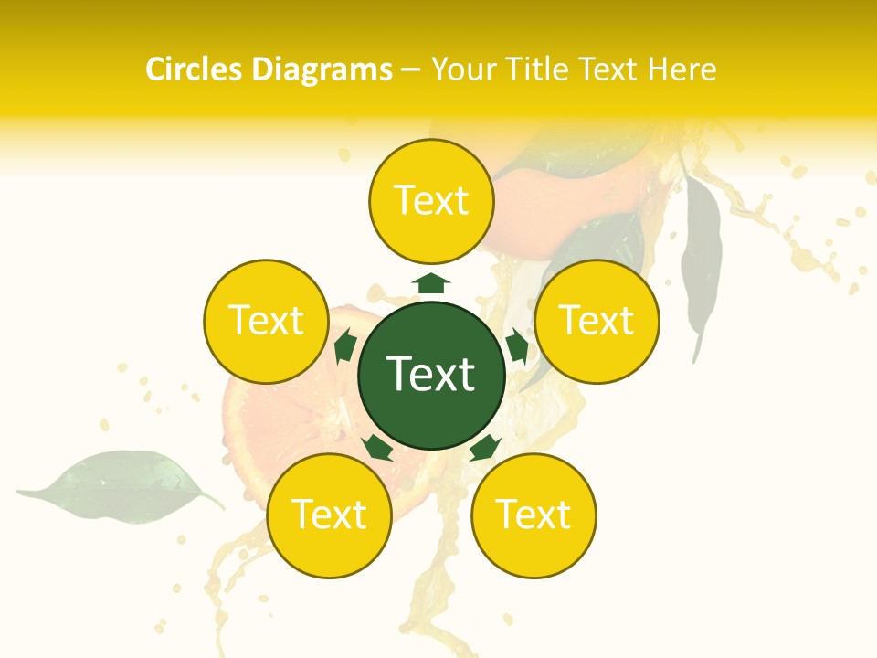 Splashing Succulent Spray PowerPoint Template