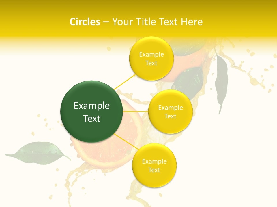 Splashing Succulent Spray PowerPoint Template