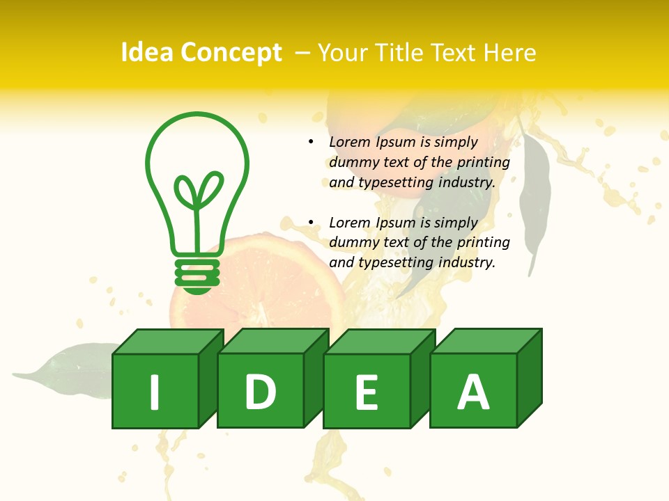 Splashing Succulent Spray PowerPoint Template