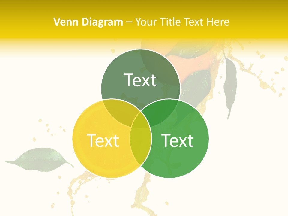 Splashing Succulent Spray PowerPoint Template