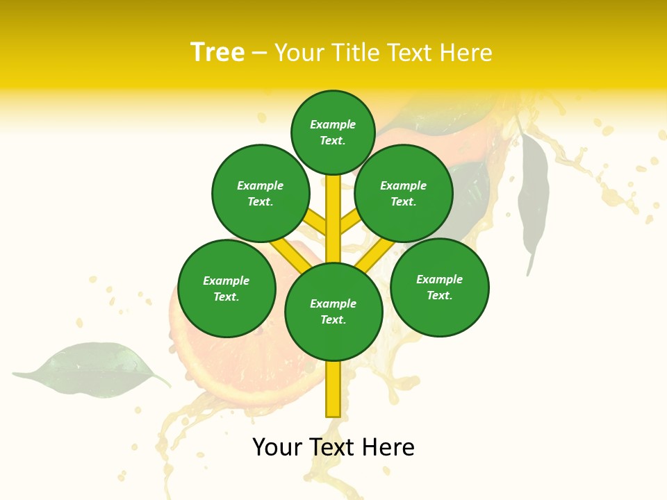 Splashing Succulent Spray PowerPoint Template