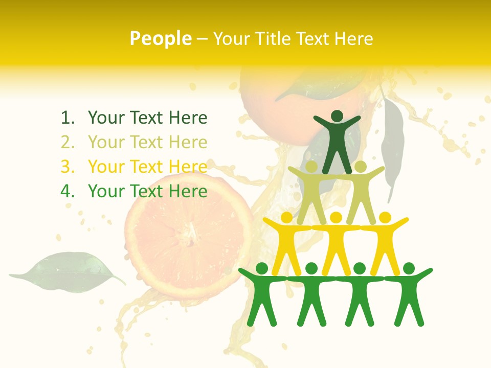 Splashing Succulent Spray PowerPoint Template