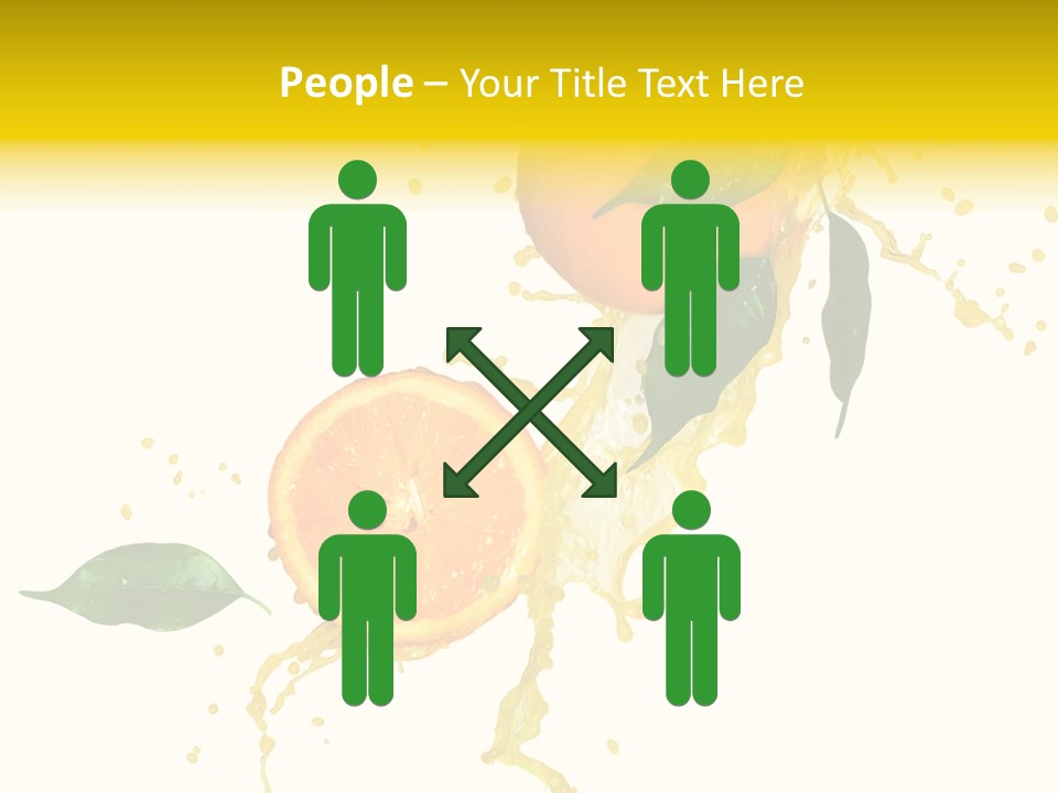 Splashing Succulent Spray PowerPoint Template