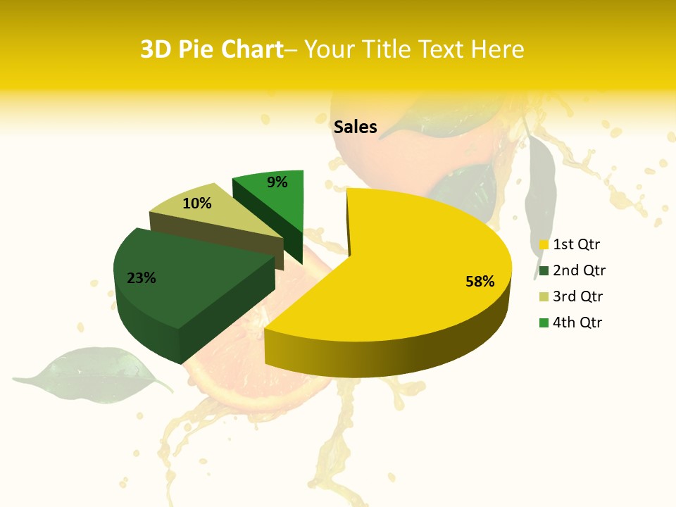 Splashing Succulent Spray PowerPoint Template