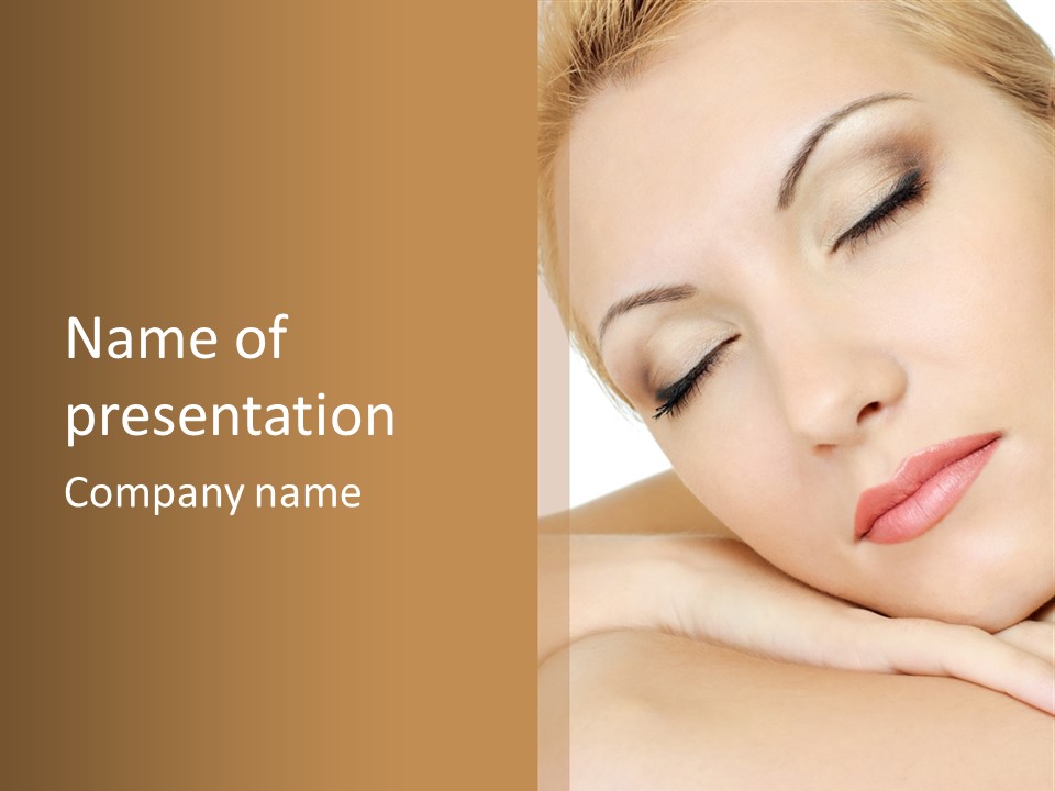 Skincare Eyebrow Tranquil PowerPoint Template