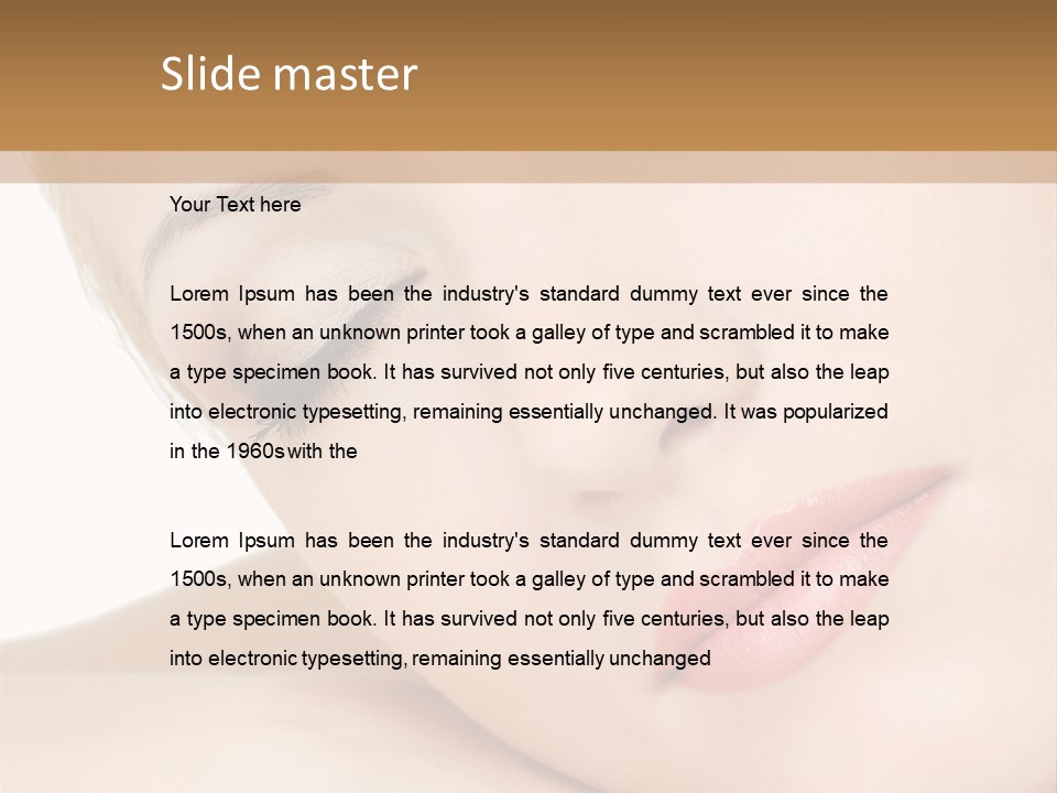 Skincare Eyebrow Tranquil PowerPoint Template