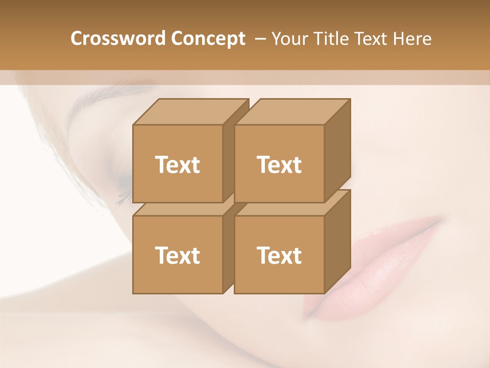 Skincare Eyebrow Tranquil PowerPoint Template