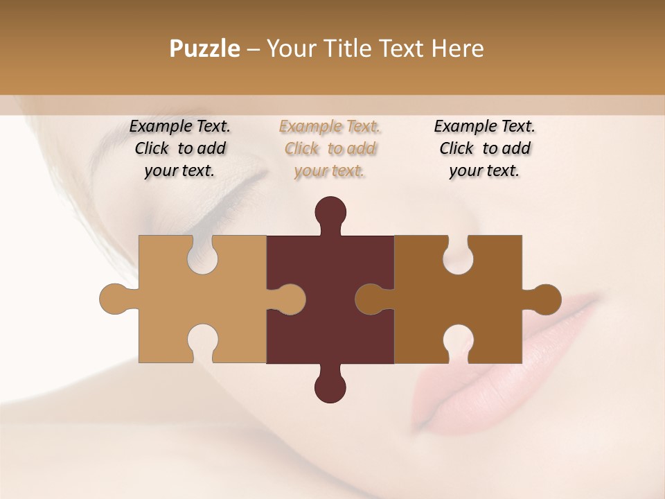 Skincare Eyebrow Tranquil PowerPoint Template