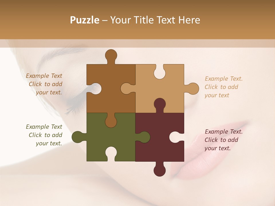 Skincare Eyebrow Tranquil PowerPoint Template