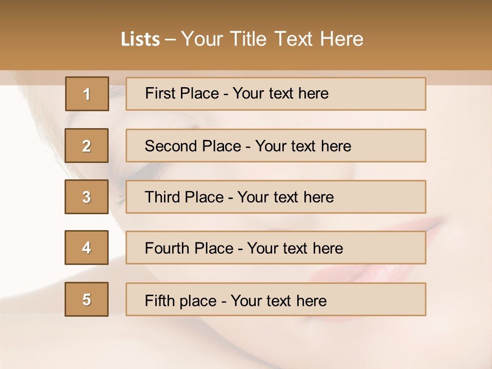 Skincare Eyebrow Tranquil PowerPoint Template