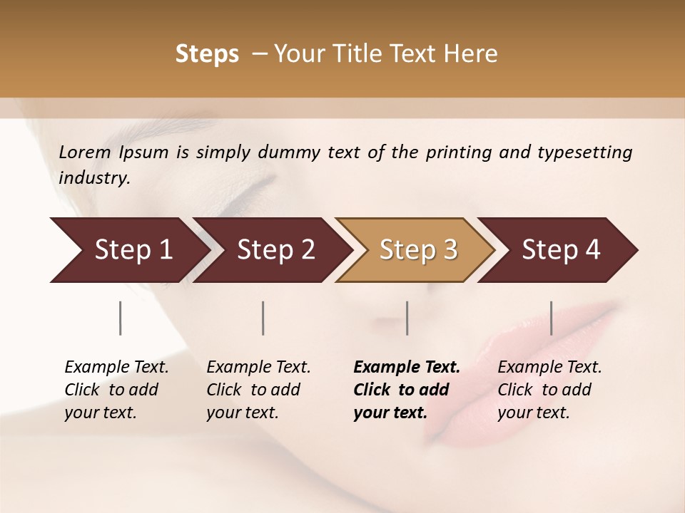 Skincare Eyebrow Tranquil PowerPoint Template