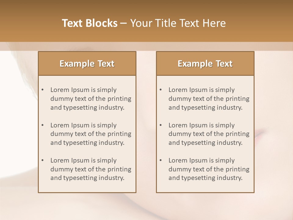 Skincare Eyebrow Tranquil PowerPoint Template