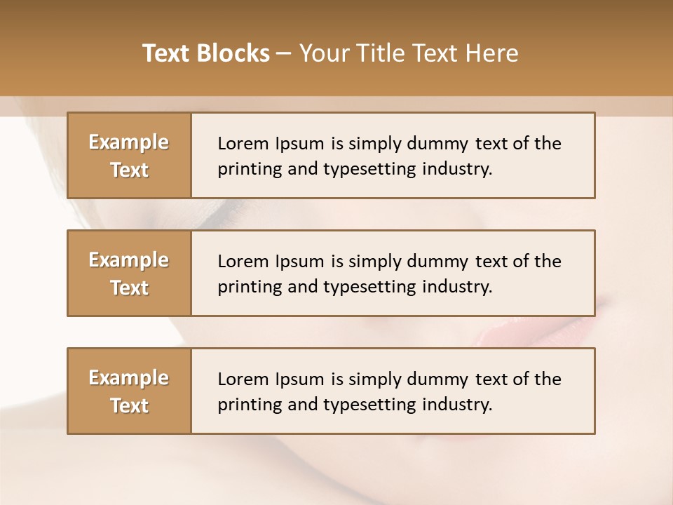 Skincare Eyebrow Tranquil PowerPoint Template