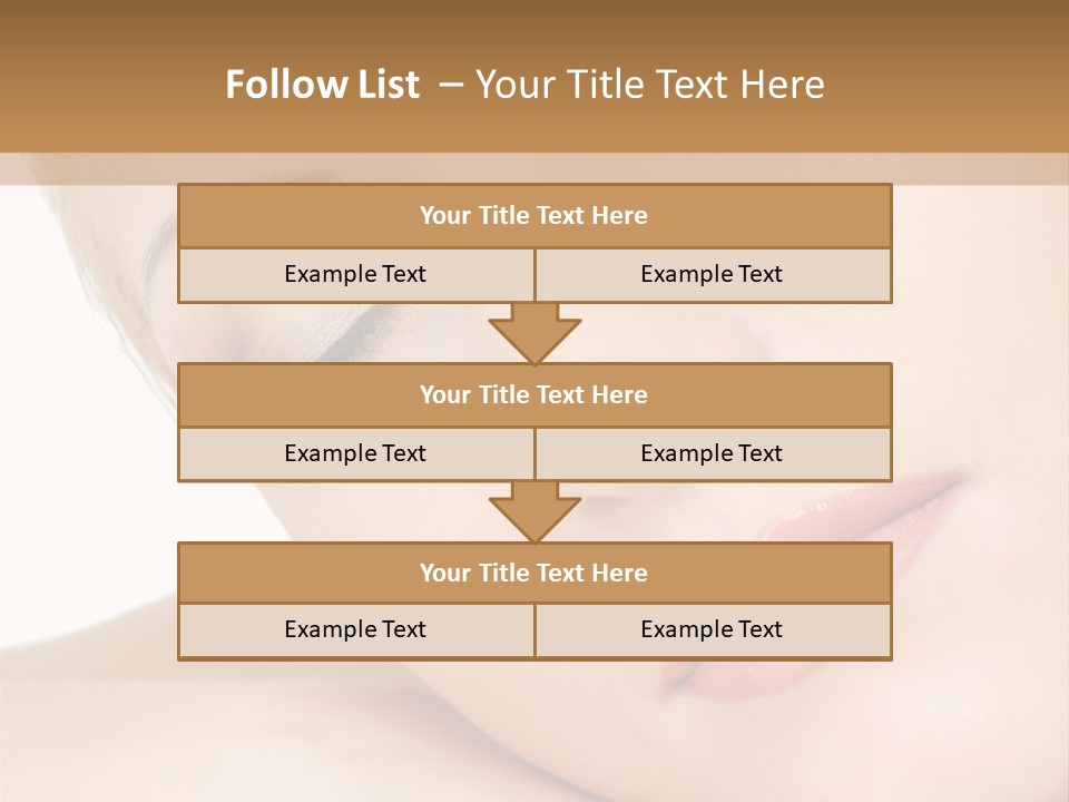 Skincare Eyebrow Tranquil PowerPoint Template