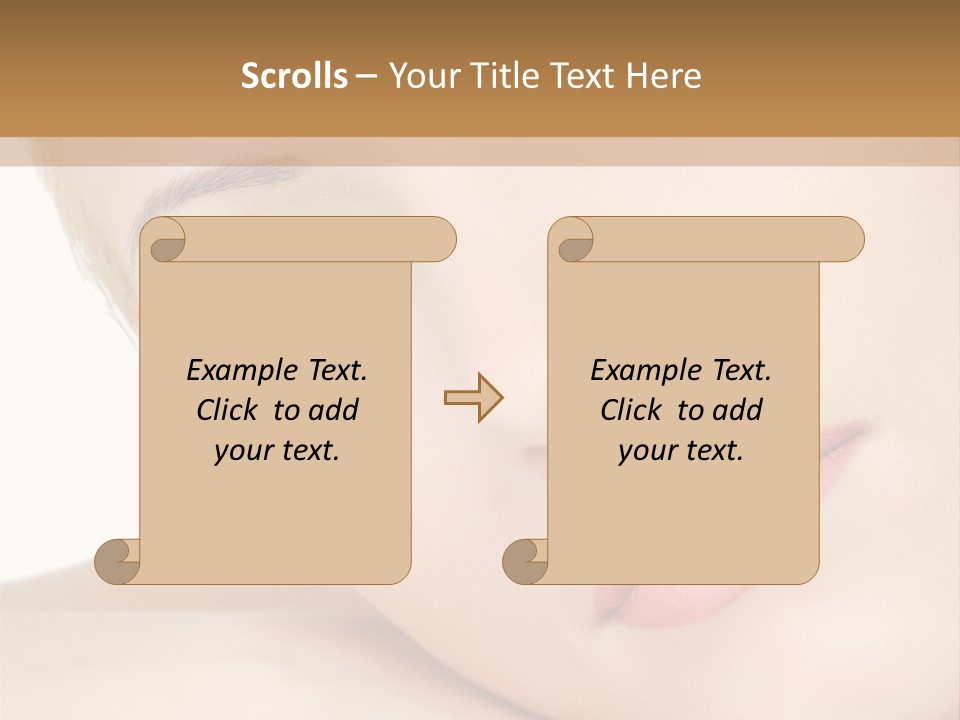 Skincare Eyebrow Tranquil PowerPoint Template