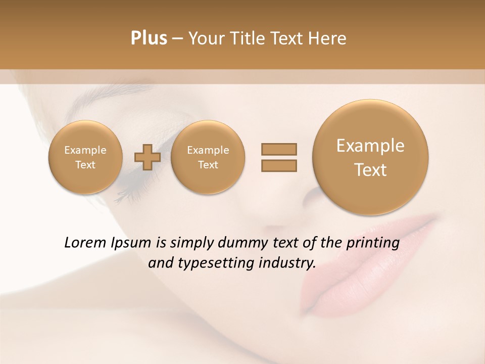 Skincare Eyebrow Tranquil PowerPoint Template