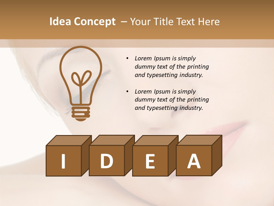 Skincare Eyebrow Tranquil PowerPoint Template