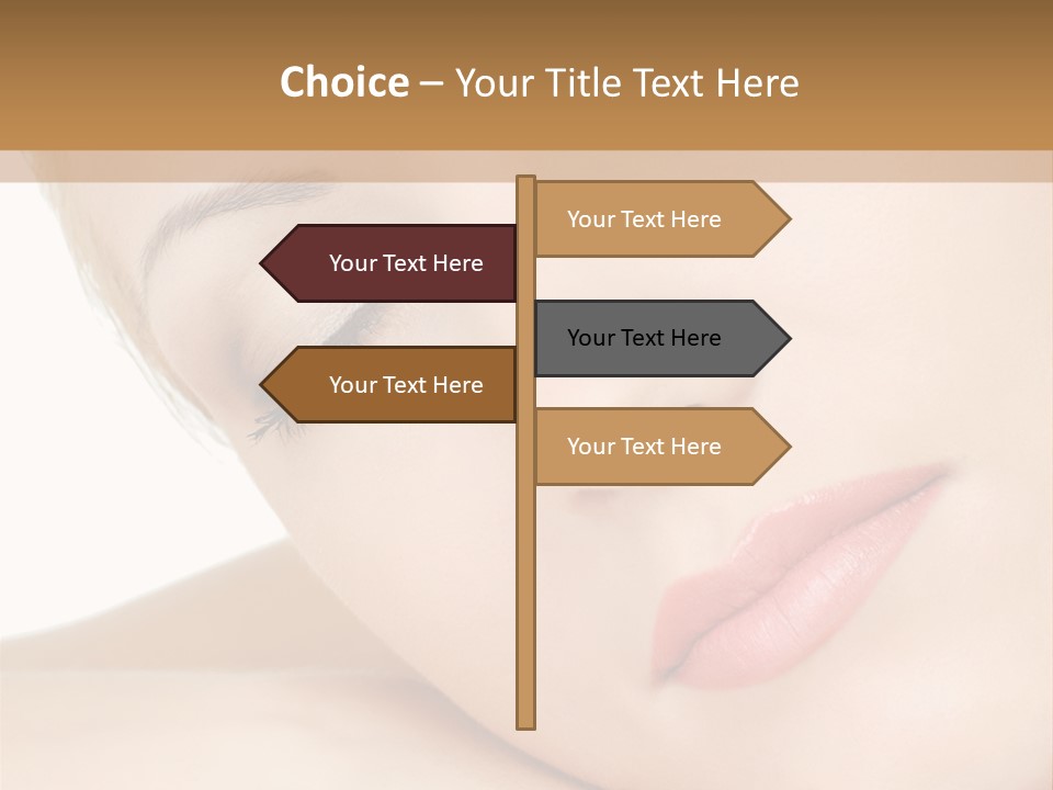 Skincare Eyebrow Tranquil PowerPoint Template