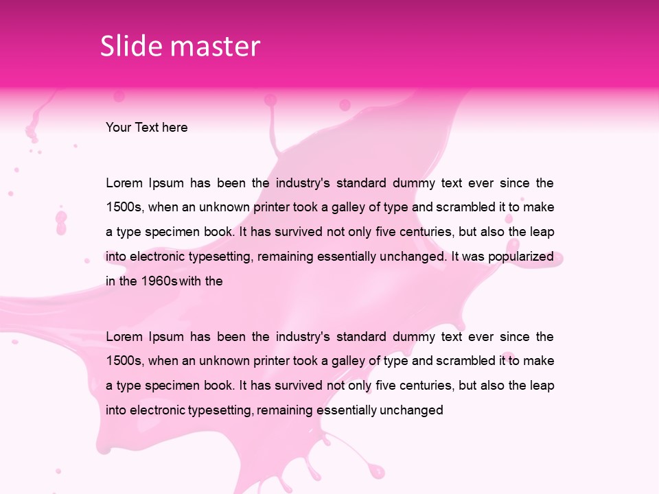 Isolated Paint Motion PowerPoint Template