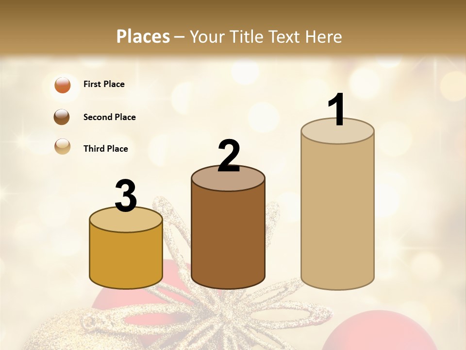Blurred Golden Seasonal PowerPoint Template