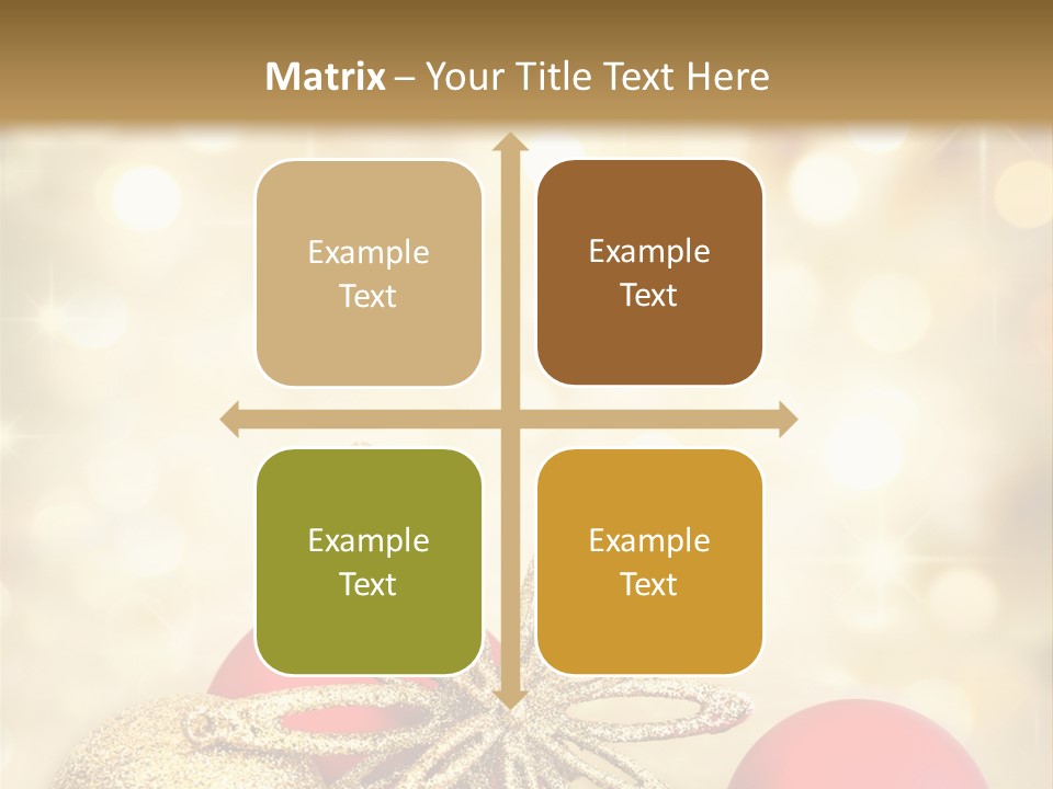 Blurred Golden Seasonal PowerPoint Template