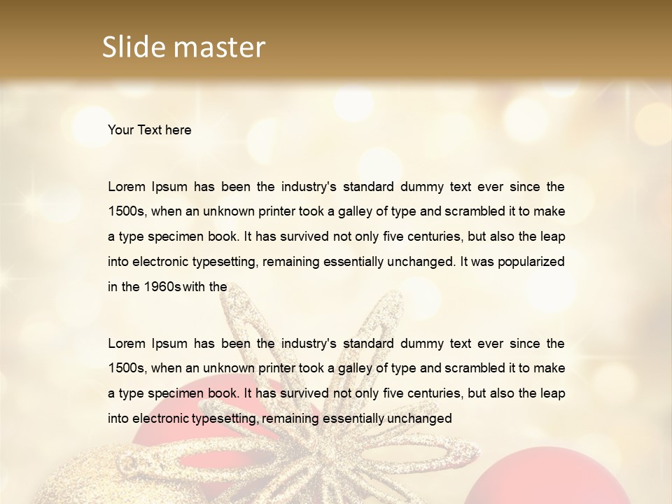 Blurred Golden Seasonal PowerPoint Template