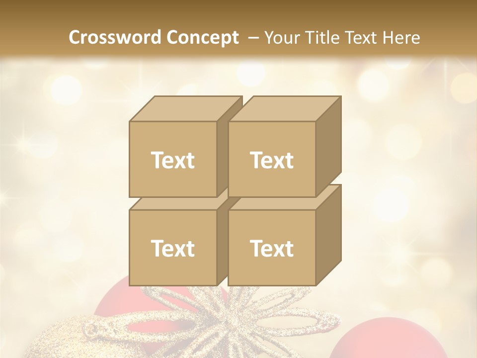 Blurred Golden Seasonal PowerPoint Template