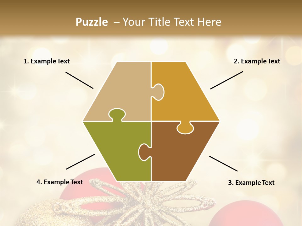 Blurred Golden Seasonal PowerPoint Template