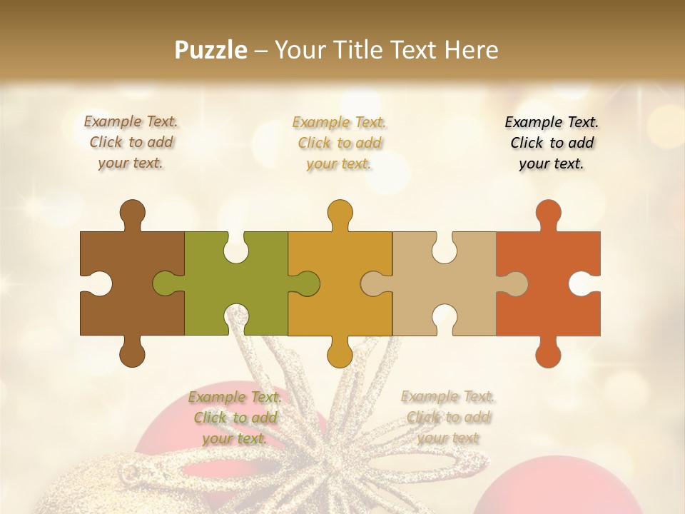 Blurred Golden Seasonal PowerPoint Template