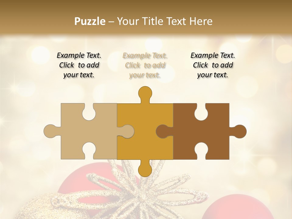 Blurred Golden Seasonal PowerPoint Template