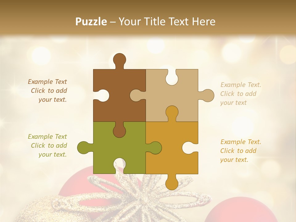 Blurred Golden Seasonal PowerPoint Template