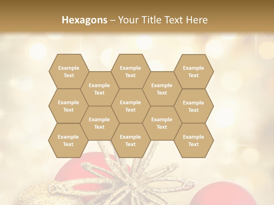 Blurred Golden Seasonal PowerPoint Template