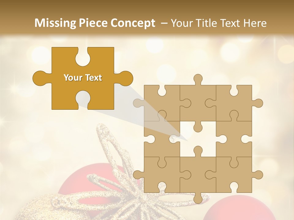 Blurred Golden Seasonal PowerPoint Template