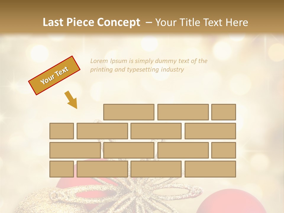 Blurred Golden Seasonal PowerPoint Template
