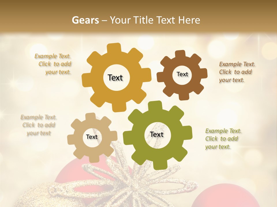 Blurred Golden Seasonal PowerPoint Template