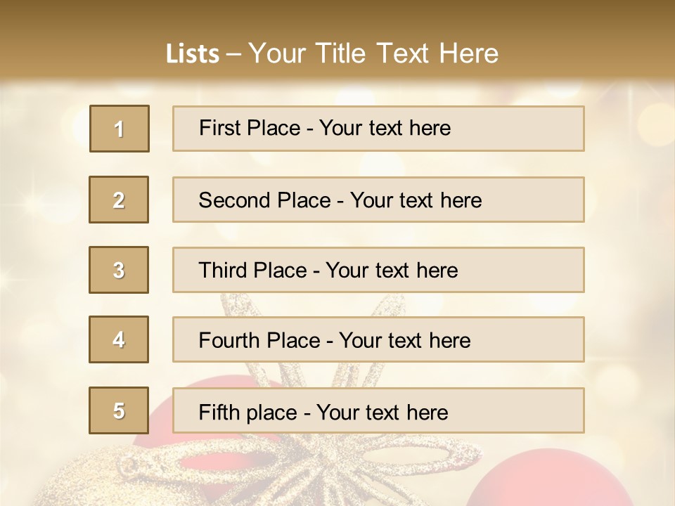 Blurred Golden Seasonal PowerPoint Template
