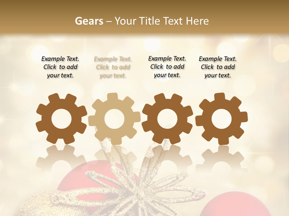 Blurred Golden Seasonal PowerPoint Template