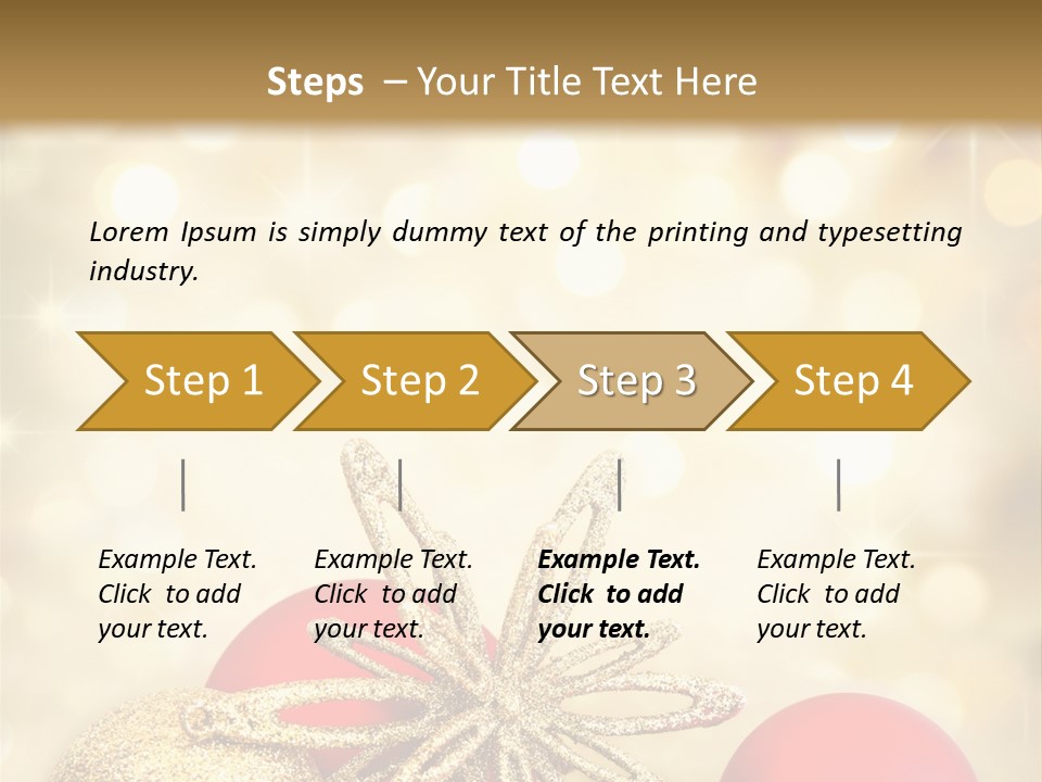 Blurred Golden Seasonal PowerPoint Template