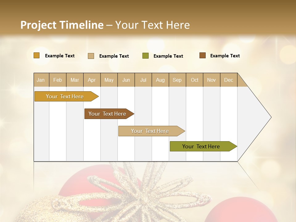Blurred Golden Seasonal PowerPoint Template