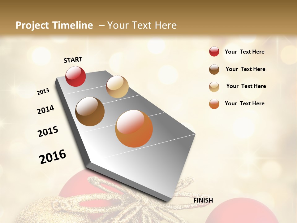 Blurred Golden Seasonal PowerPoint Template