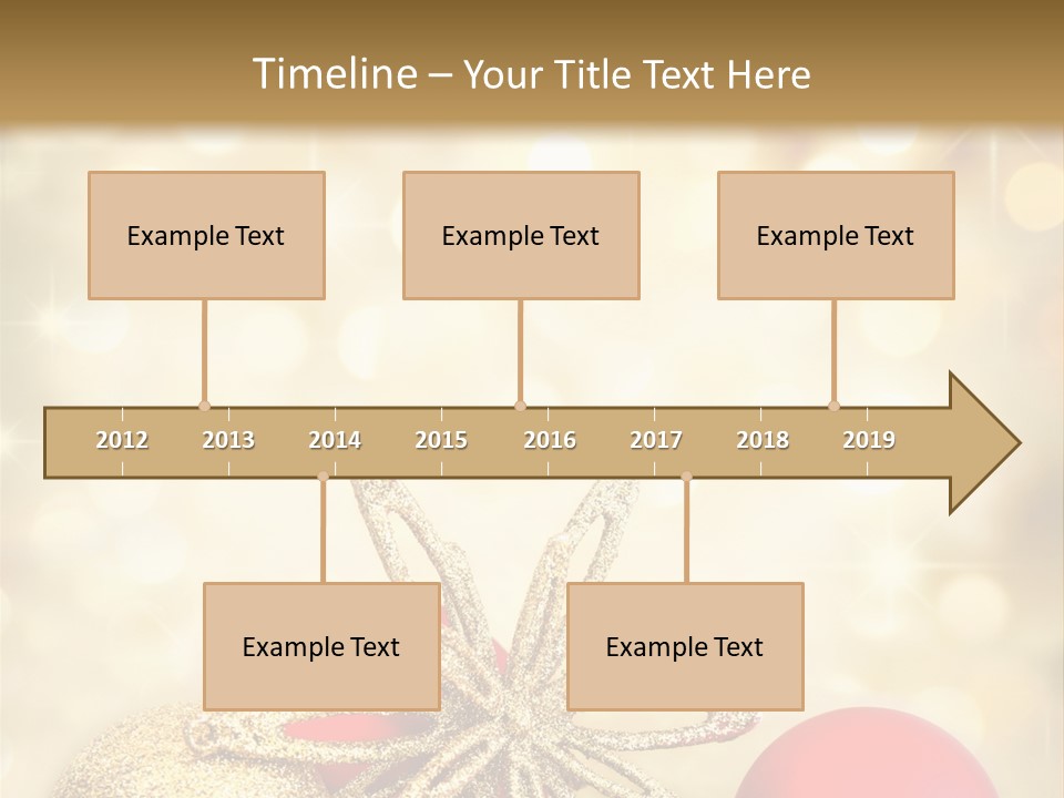 Blurred Golden Seasonal PowerPoint Template