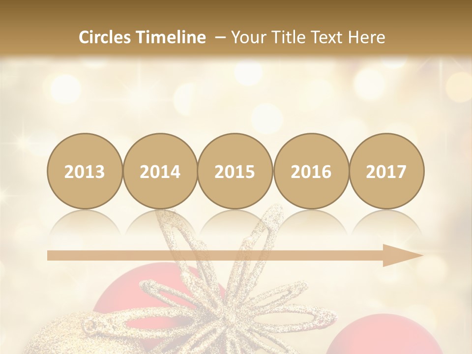 Blurred Golden Seasonal PowerPoint Template