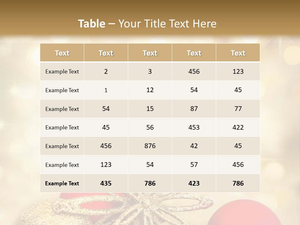 Blurred Golden Seasonal PowerPoint Template