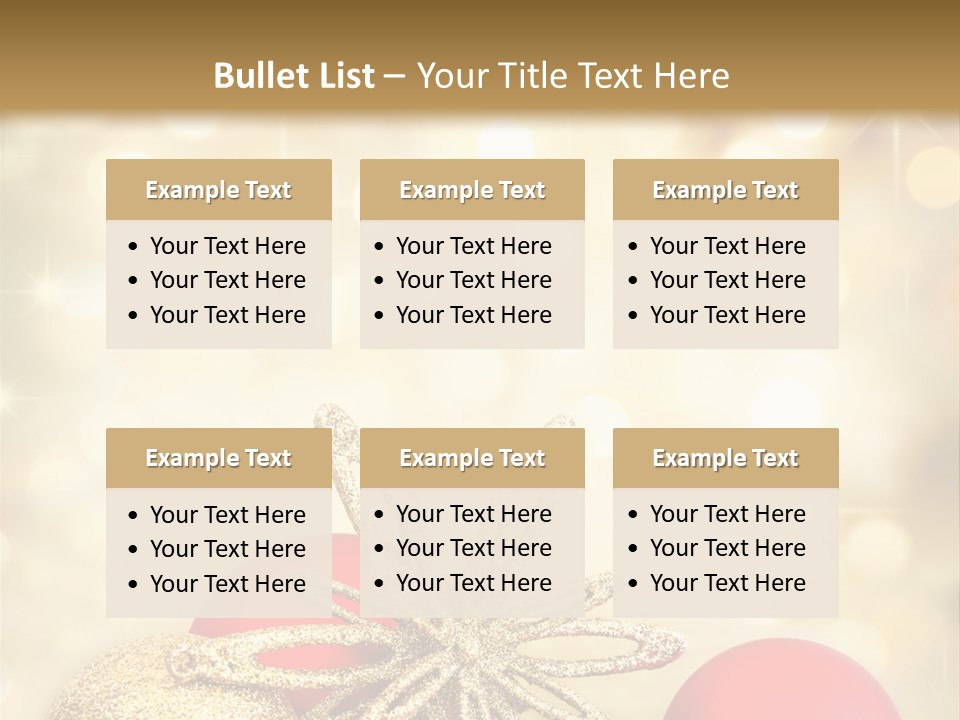 Blurred Golden Seasonal PowerPoint Template