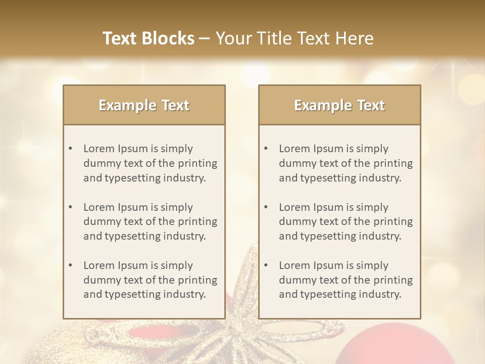 Blurred Golden Seasonal PowerPoint Template
