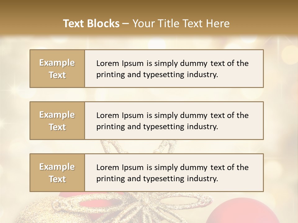 Blurred Golden Seasonal PowerPoint Template