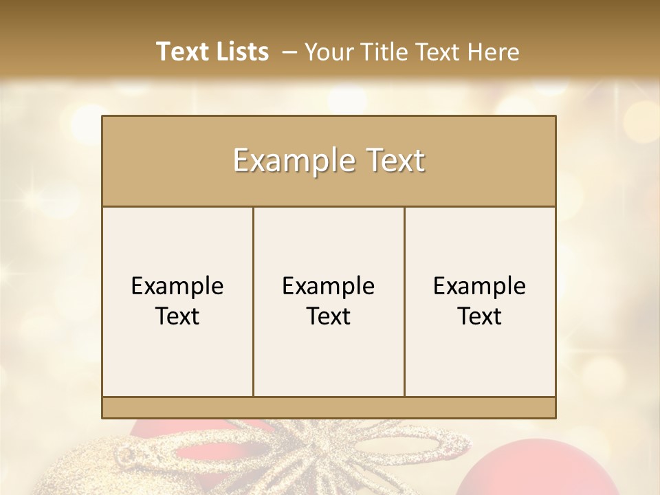 Blurred Golden Seasonal PowerPoint Template